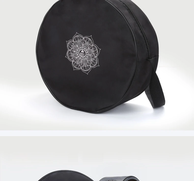 Круглая сумка для йоги, большая емкость, женская спортивная сумка на плечо, сумка для фитнеса, нейлоновый черный костюм для колеса йоги
