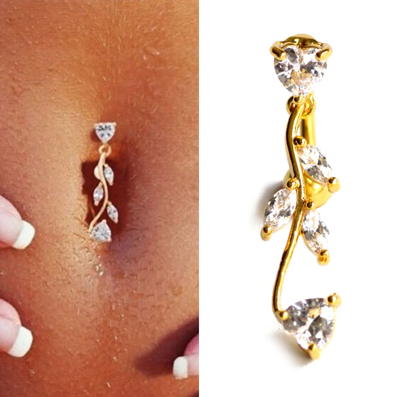 1pc Charming Rhonestone Pendant Belly Piercing Ring Titanium Dangle Button Rings Navel Jewelry | Украшения и аксессуары