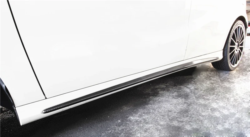 Пара для benz A Class W176 углеродное волокно автомобиля боковая юбка подходит рокер сплиттеры крылья Winglet диффузор Профессиональный auo аксессуары