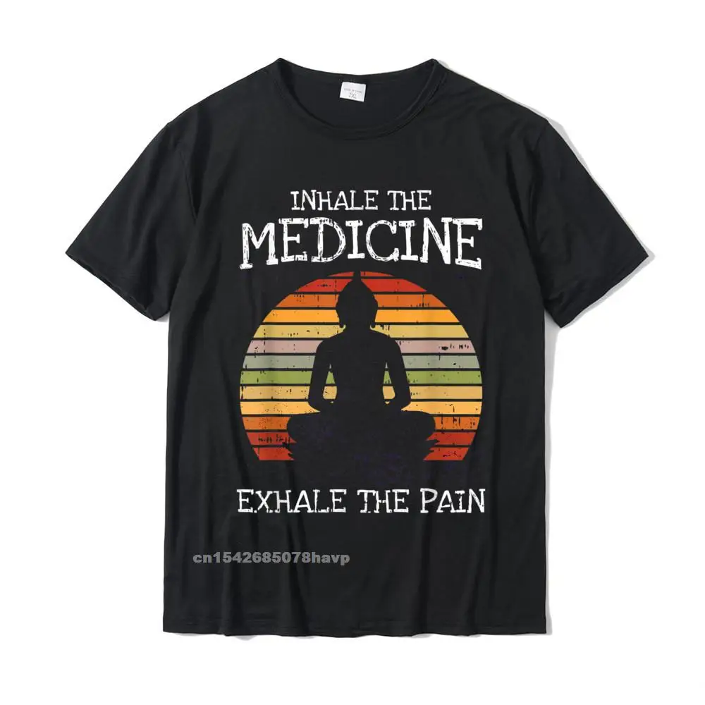 Custom Crewneck T Shirts Summer Fall Tops T Shirt Short Sleeve Retro 100% Cotton Camisa Tshirts Simple Style Man Inhale Exhale Weed Buddha Meditation Retro Pot Smoker Gifts T-Shirt__2348.Inhale Exhale Weed Buddha Meditation Retro Pot Smoker Gifts T-Shirt  2348 black.