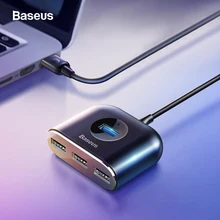 Baseus usb-хаб USB 3,0 USB C концентратор для MacBook Pro поверхностный концентратор USB Type C USB 2,0 адаптер с Micro USB для компьютера USB разветвитель