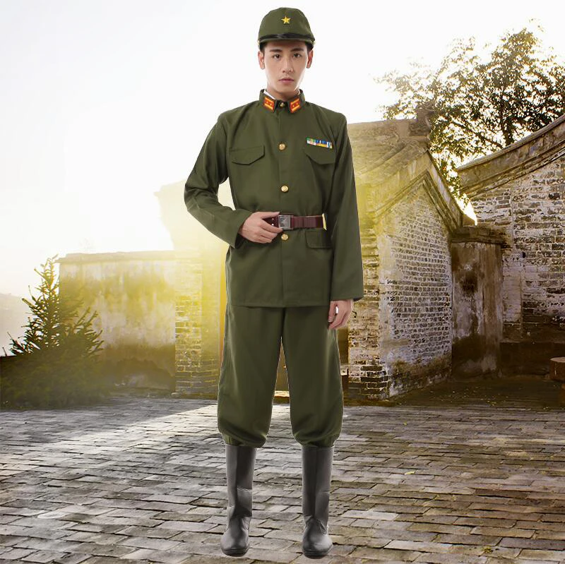 Вторая мировая война Японский Императорский полицейский традиционная винтажная одежда Зеленая форма японский армейский костюм WW2 уникальная военная одежда Япония