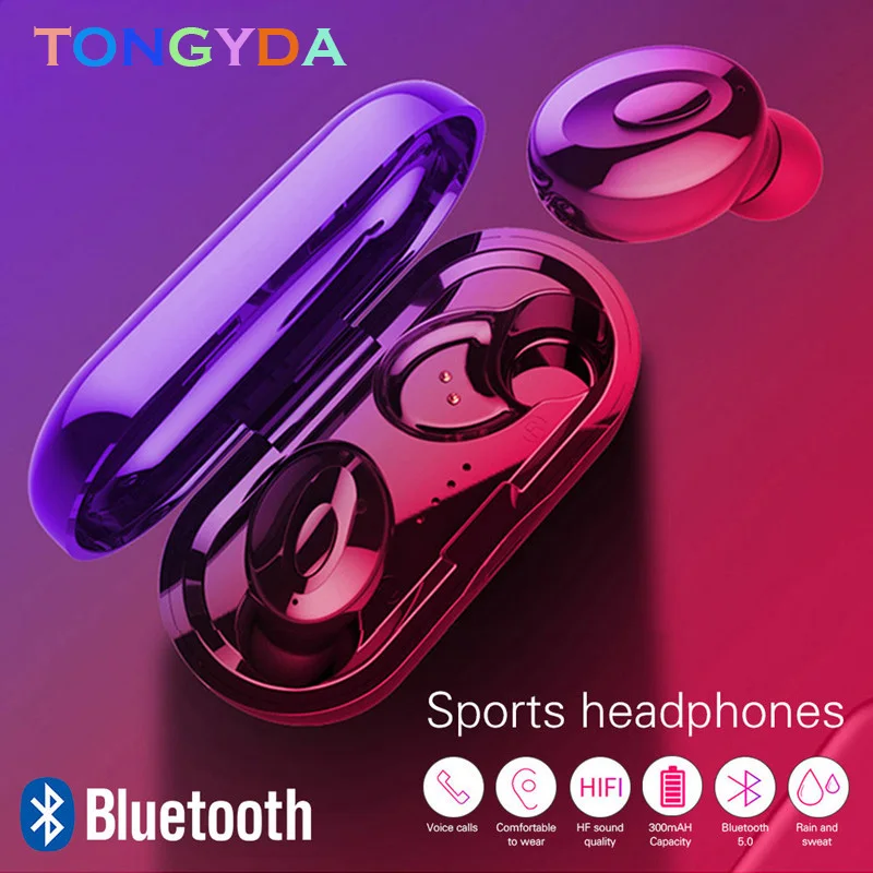 

XG15 TWS Bluetooth 5.0 Earphone True Sport Wireless Earphone IPX5 In-Ear Earbuds Stereo Bass Bluetooth Headset Mini Earpiece