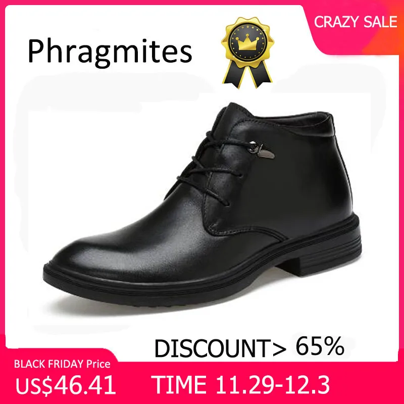 Phragmites размер 35-47, ботинки «Челси»; красивые черные Мужские Ботинки Зимняя обувь из натуральной кожи; с принтом; Botas Mujer