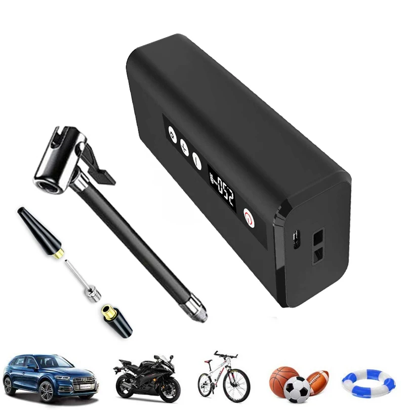 Portable mini Air Pump Electric Bike Air Inflator 150 PSI Car Air Compressor Inflator Cordless Tire Pump for Ball Bike Car