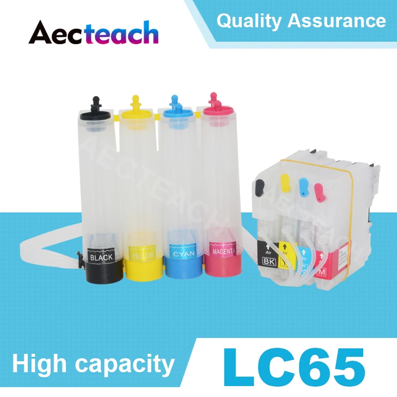 Aecteach принтеры Система непрерывной подачи чернил чернила Системы для Brother LC65 DCP J140W