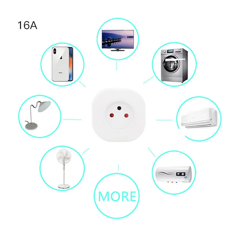 Israel IL 16A Smart Socket WiFi Smart Plug 220V Power Outlet APP Remote Control Compatble Voice Alexa Google Assistant 2