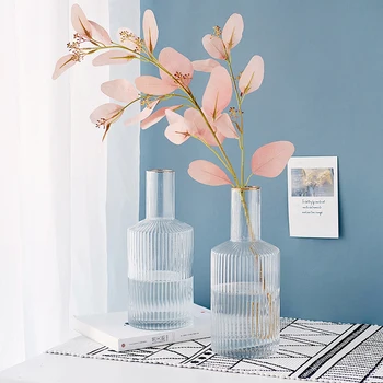 

Luxury Geometric Vases Glass Decor Aesthetic Modern Minimalist Sculpture Vases Flower Arrangements Jarrones Room Decor DE50HP