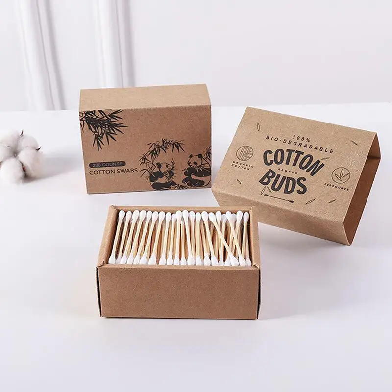 Sale Sticks Cleaning-Tool Cotton-Swabs Bamboo Disposable Nose Ears Wood Double-Tipped Natural XyNbke17Q