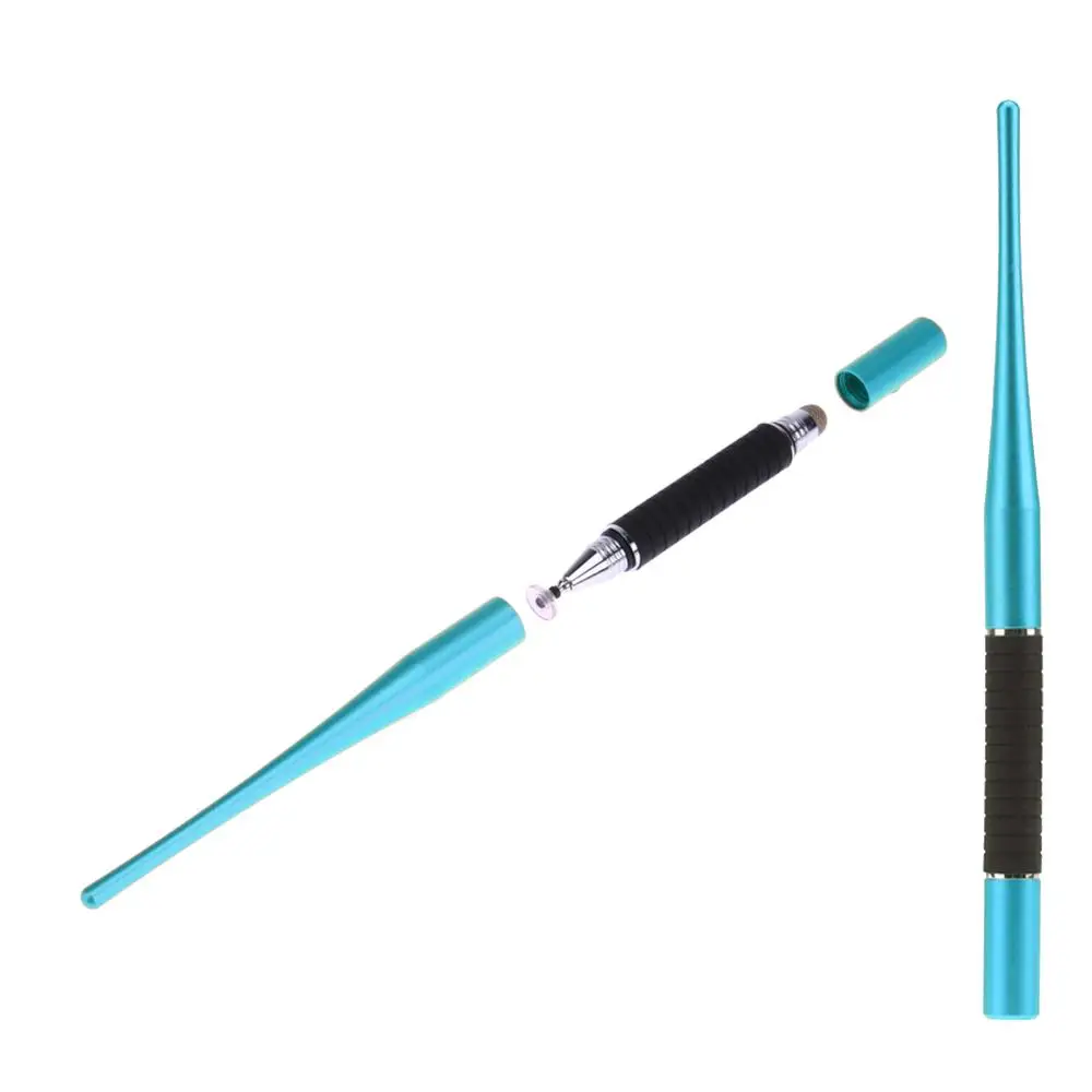 Высокое качество, 2 в 1, универсальная емкостная ручка, сенсорный экран, стилус для рисования, ручки для iPhone, iPad, для смартфона, планшета, ПК, Новинка - Цвета: Синий
