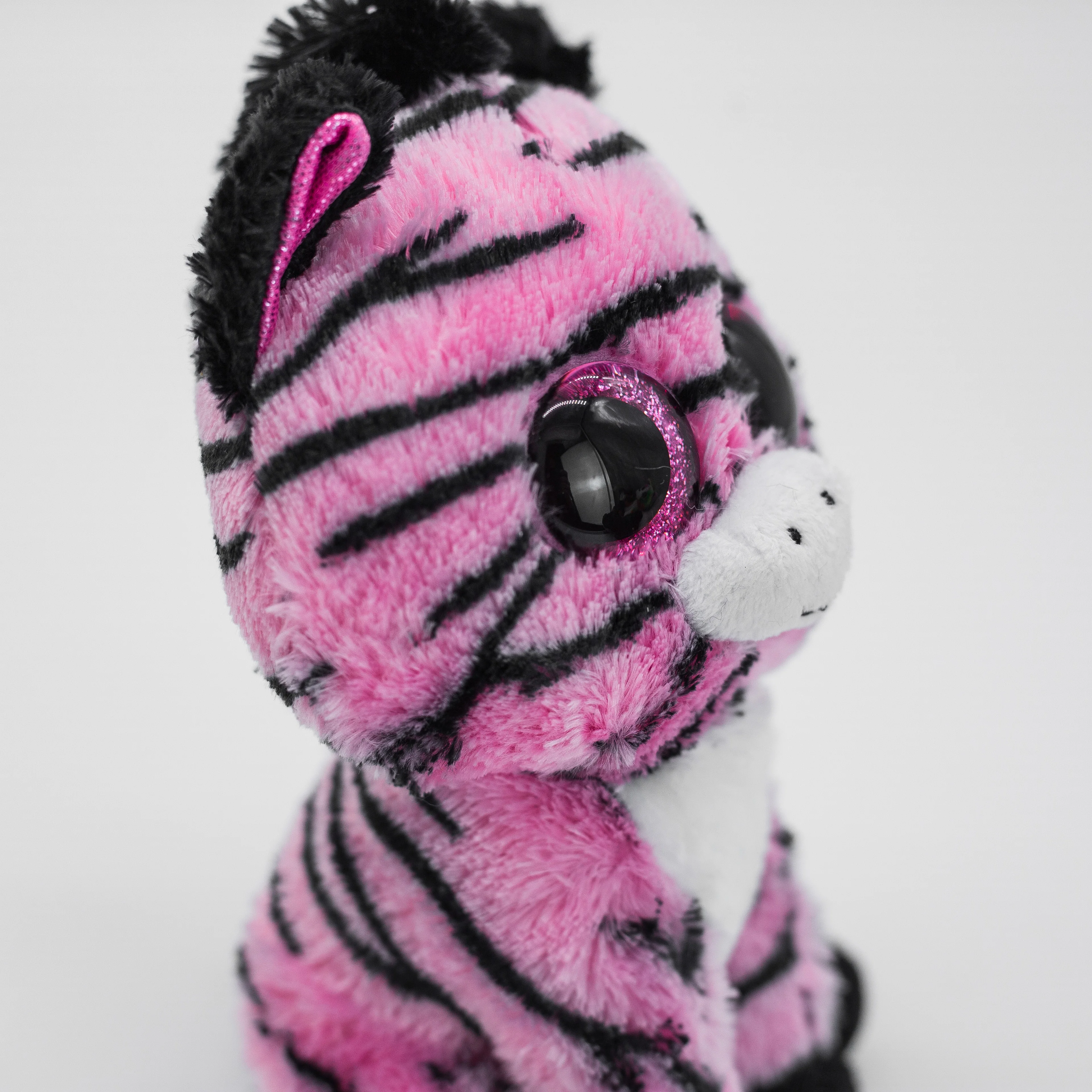 Ty, Toys, Nwt Ty Beanie Boo Zoey Pink Stripe Zebra Plush Stuffed Toy  Animal 7 Zoo Glitter