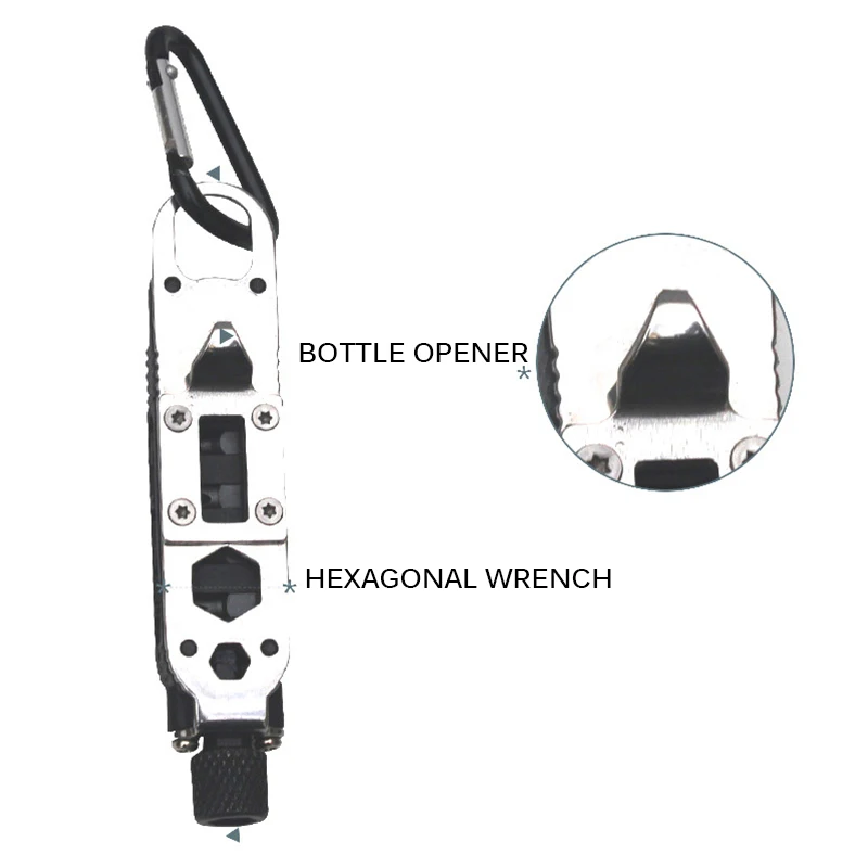 Волшебная многофункциональная отвертка мини-инструменты портативная Карманная отвертка-брелок на ключи с Шестигранная отвертка с пазами светодиодный свет