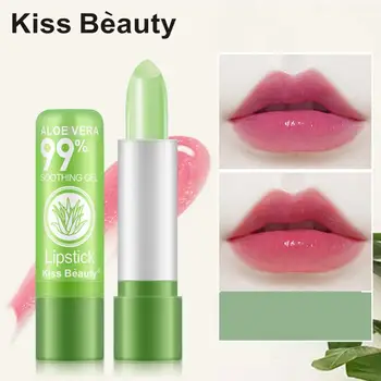 

Moisture Lip Balm Long-Lasting Natural Aloe Vera Lipstick Color Mood Changing Long Lasting Moisturizing Lipstick Anti Aging