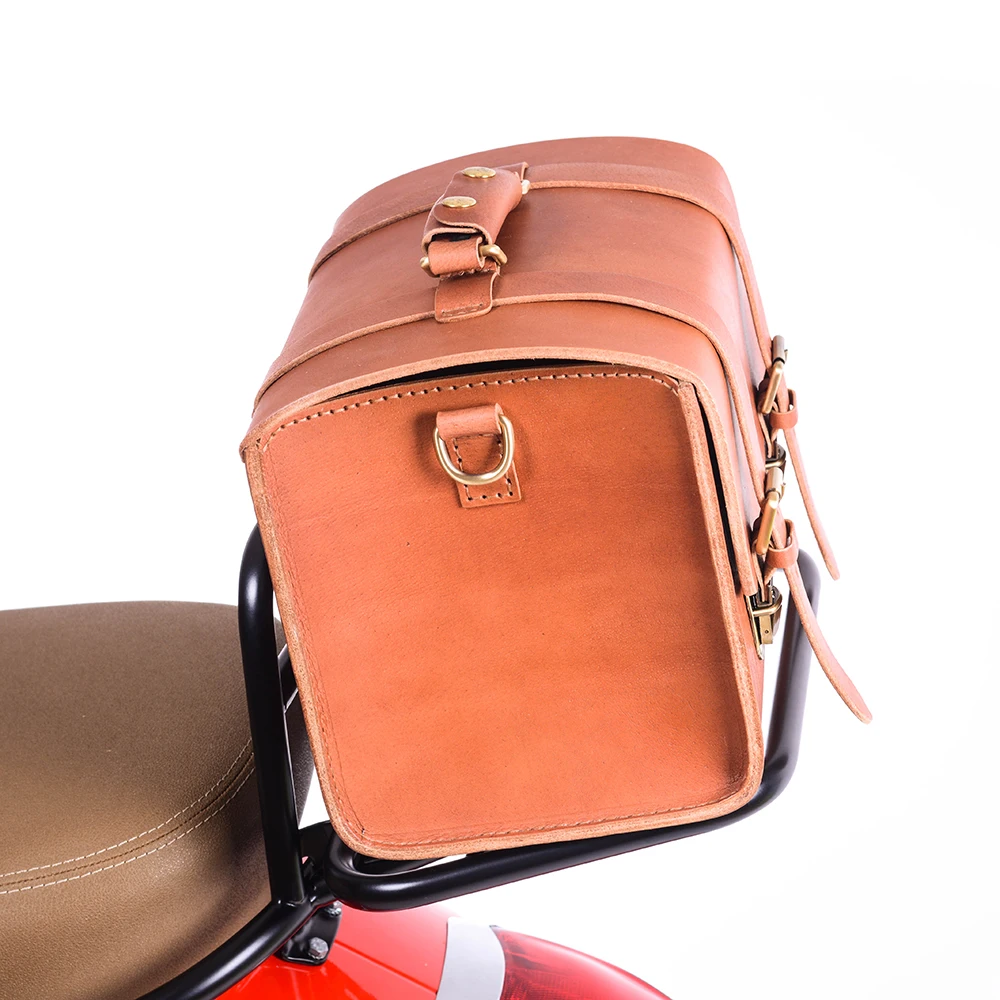 leather top box for motorcycle