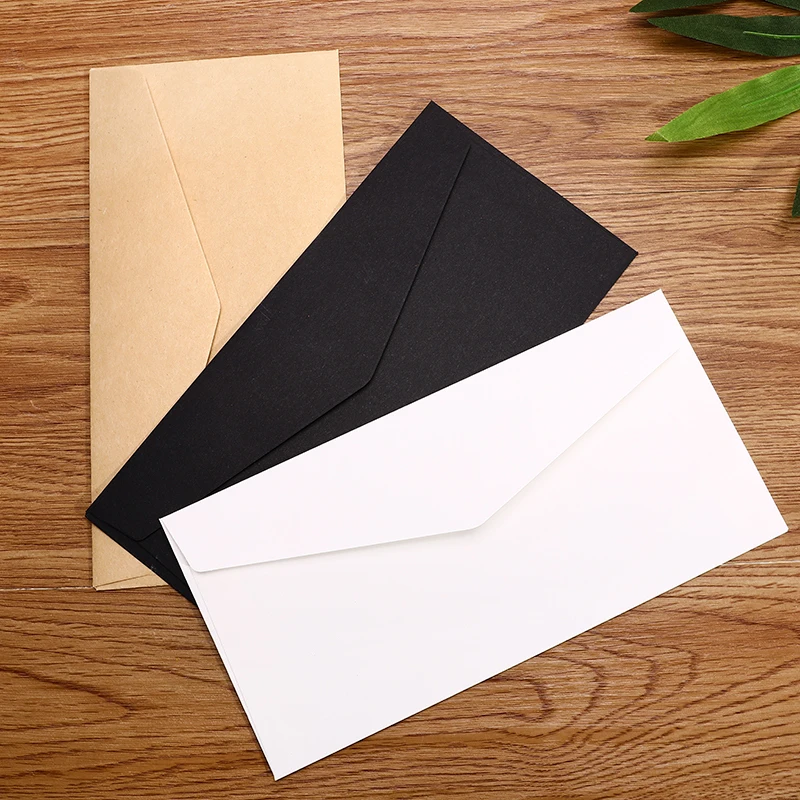 Preto e Branco Envelope De Papel Ofício