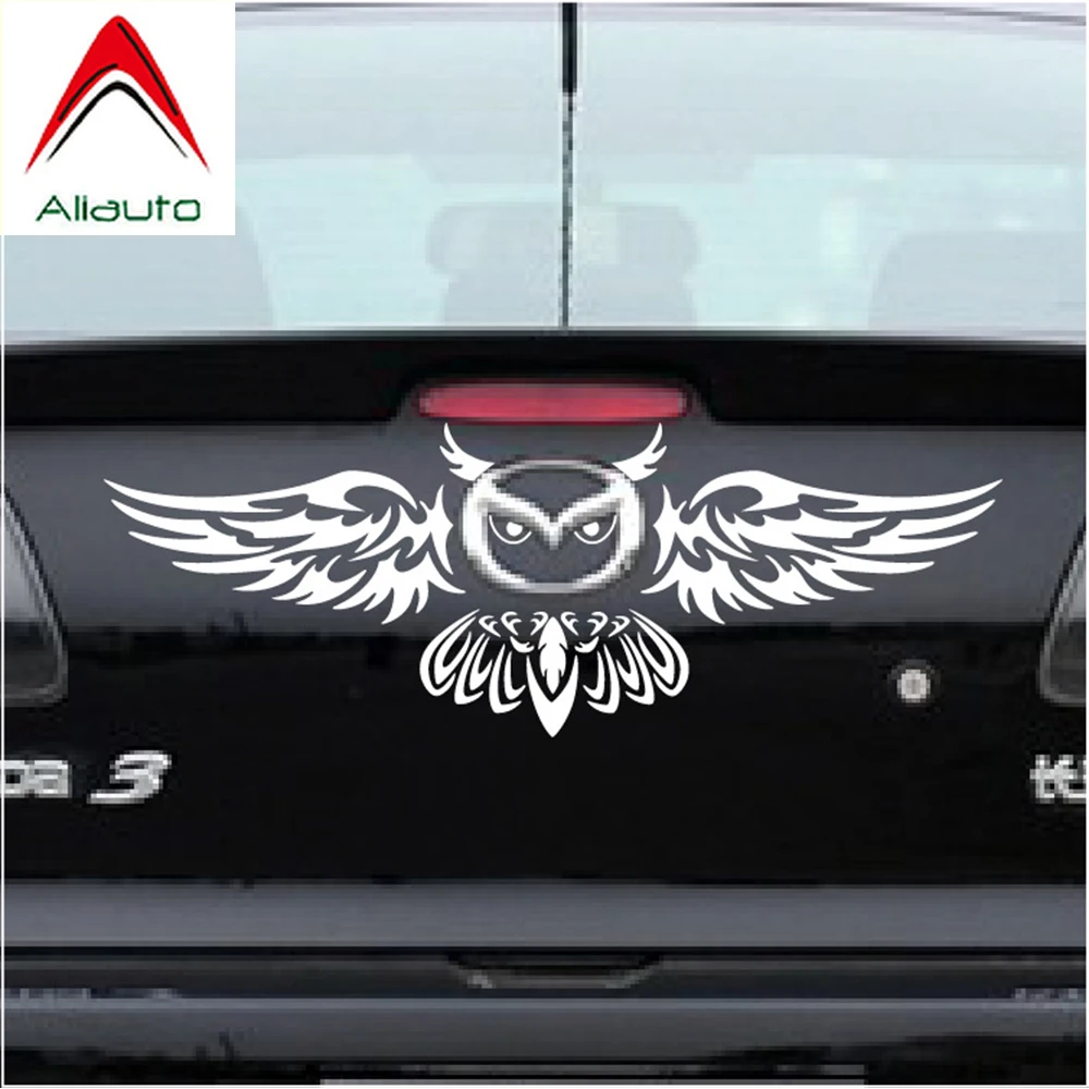 Наклейка на заднюю панель автомобиля Aliauto украшение с логотипом совы забавная