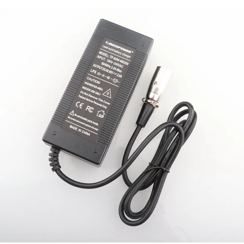 Carregador de Bateria de Chumbo-ácido Xlr para Bicicletas Pinos Elétricas Motocicletas 48v 2a 3 - Image 3