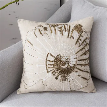 

45x45cm Conch shell Sofa Pillowcase Pink Cushion Cover Throw Pillow Case Home Sofa Bed Chair Decoration 17.72x 17.72inch