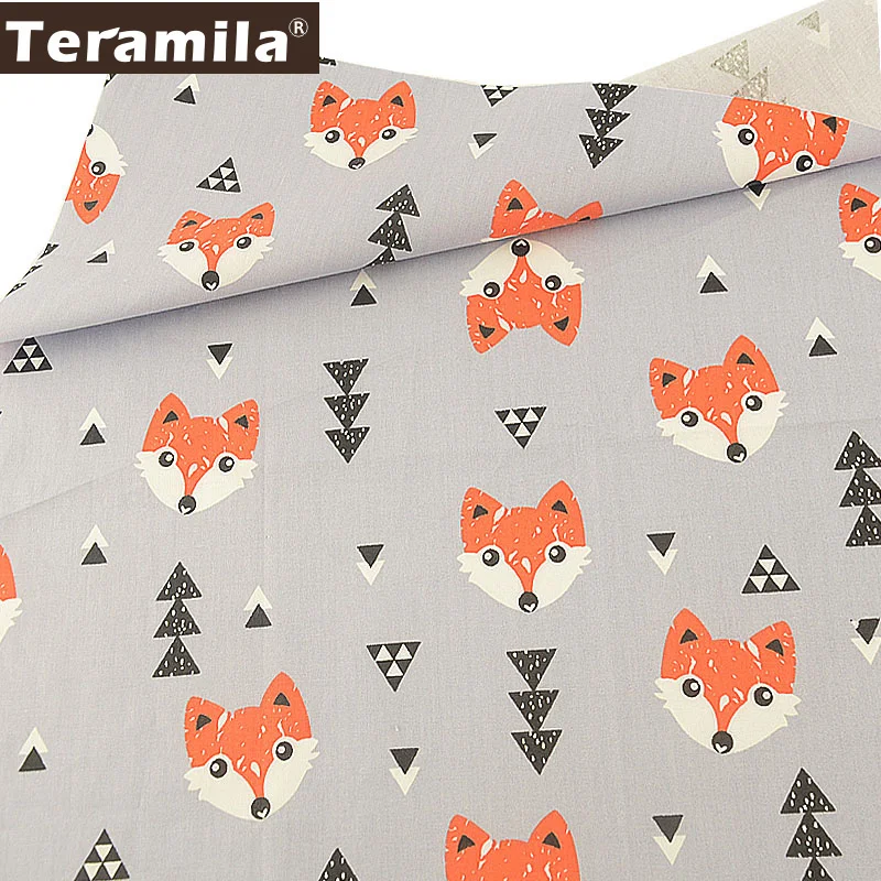 Teramila хлопок ткани метров 50x160 см животных мультфильм дизайн Telas DIY Лоскутная Ткань Ремесло Tissus Qulits Швейные простыни - Цвет: 1pcs 50x160cm