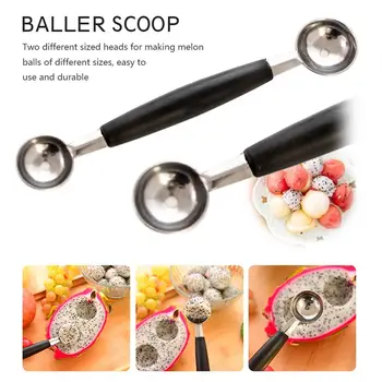 Kitchen Gadgets Double-Headed Multi-purpose Watermelon Digger Fruit Spoon Digging Ball Spoon Kitchen Accessories Stainless Steel 5