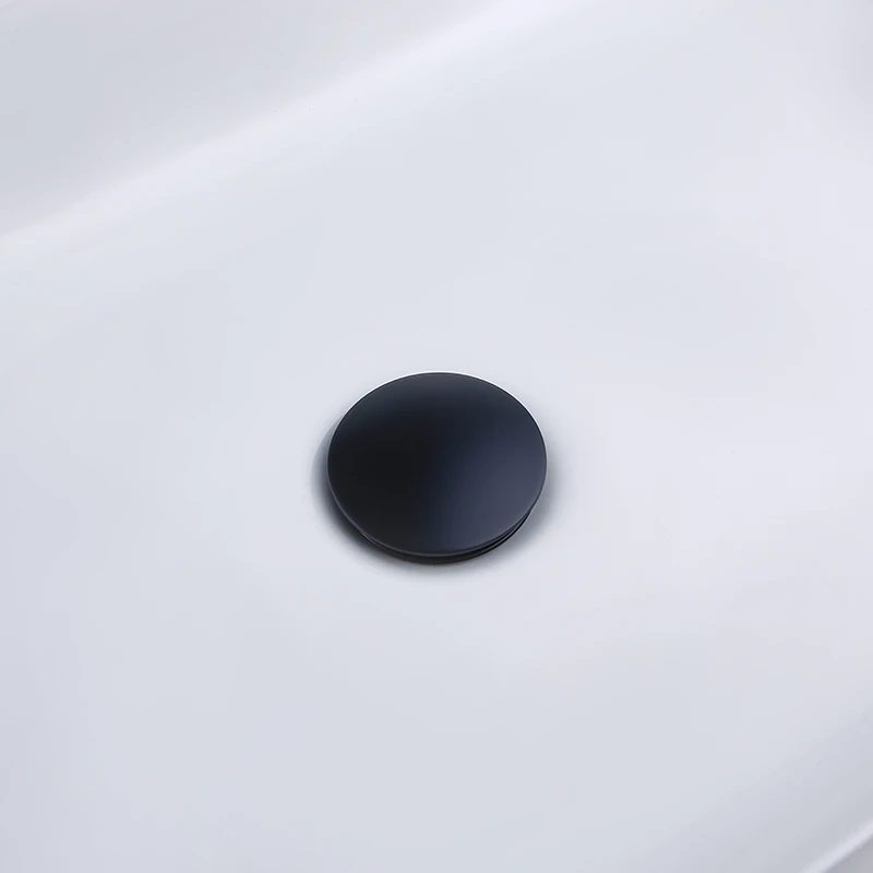 Smesiteli Accessories Bathroom Sink Pop-Up Alba Matte Black Waste Pipe First-Class Stopper Strainer With Hole Sewer Plug