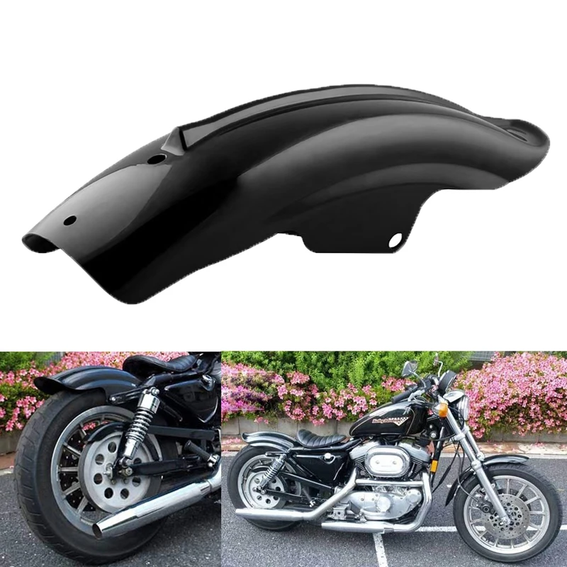 Black Motorcycle Rear Fender Mudguard For Bobber Chopper And Cafe Racer