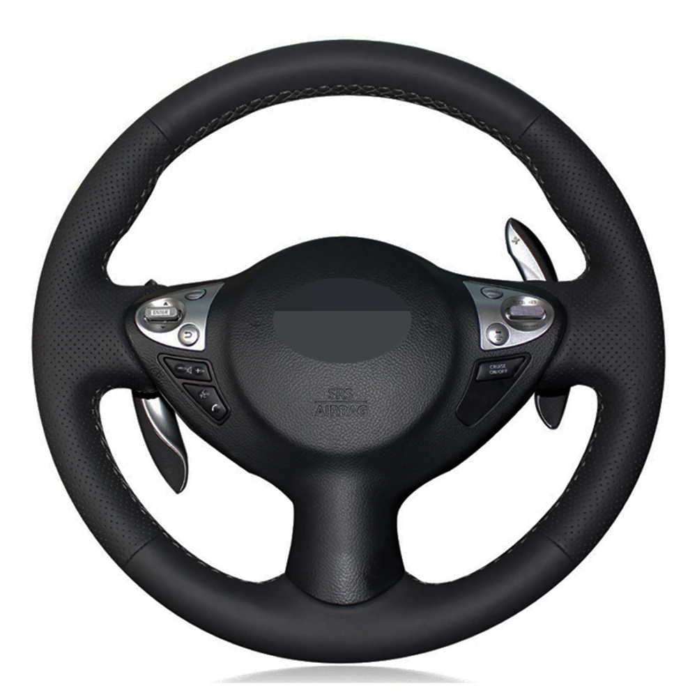 Car Steering Wheel Cover Artificial Leather For Nissan Juke Maxima 2009