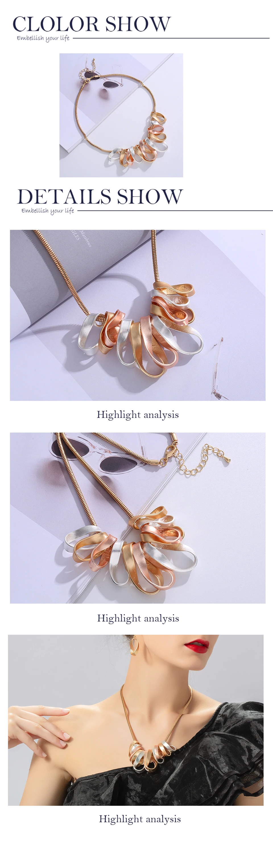 Collar Vintage para mujer, cadena alrededor del cuello, colgante tendencia de joyería|Collares colgantes| - AliExpress