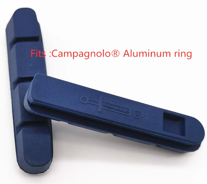 Campagnolo Aluminum 2 шт. велосипеды Fouriers велосипедные тормозные колодки велосипедные V тормозные колодки подходят суппорт тормоза для углеродистой колесной установки пробка+ пластиковый тормозной блок - Цвет: Campagnolo Aluminum