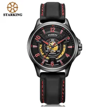 STARKING Men Watches Top Brand Luxury Silicone Mechanical Tourbillon Band Watch 5M Male Clock Silicone Sport Relogio Masculino