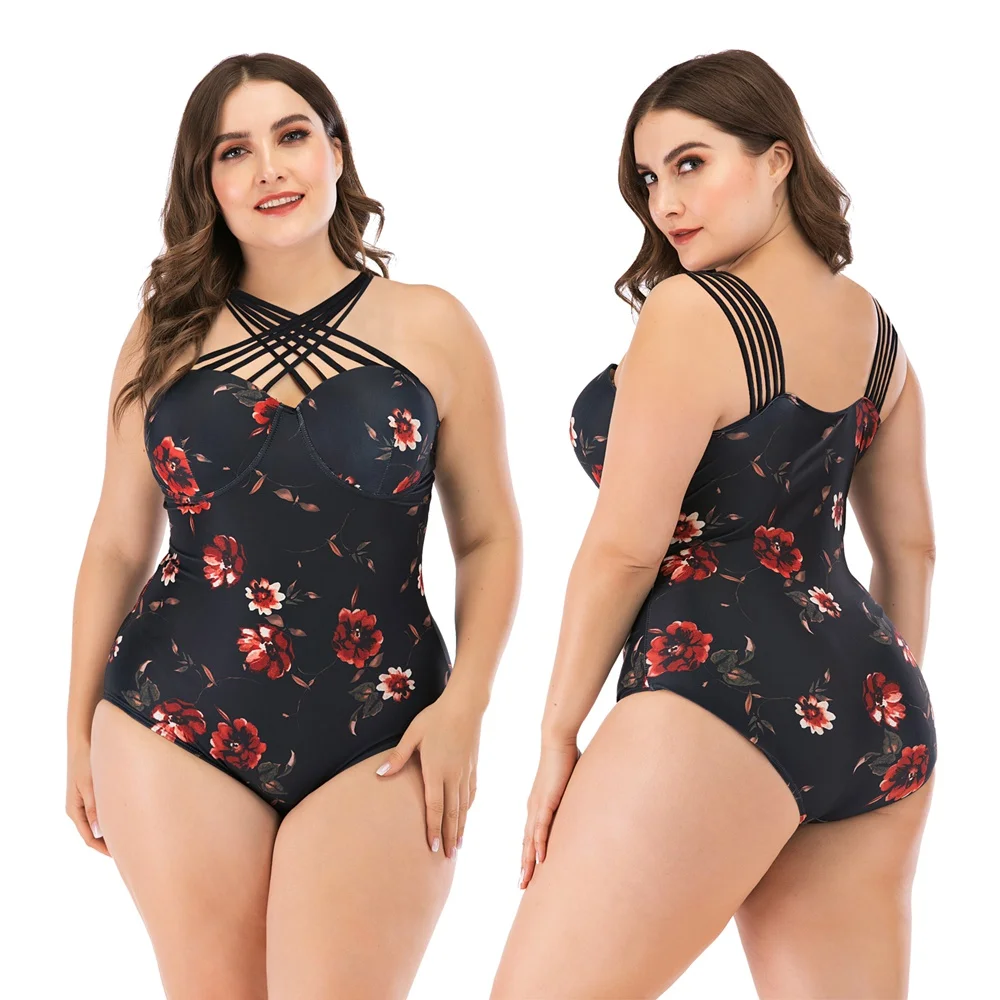 

2020 One Piece Swimsuit Women Vintage Swimwear Slimming Push Up Bathing Suit Summer Plus Size Swimming Suit Sport Beachwear 4XL