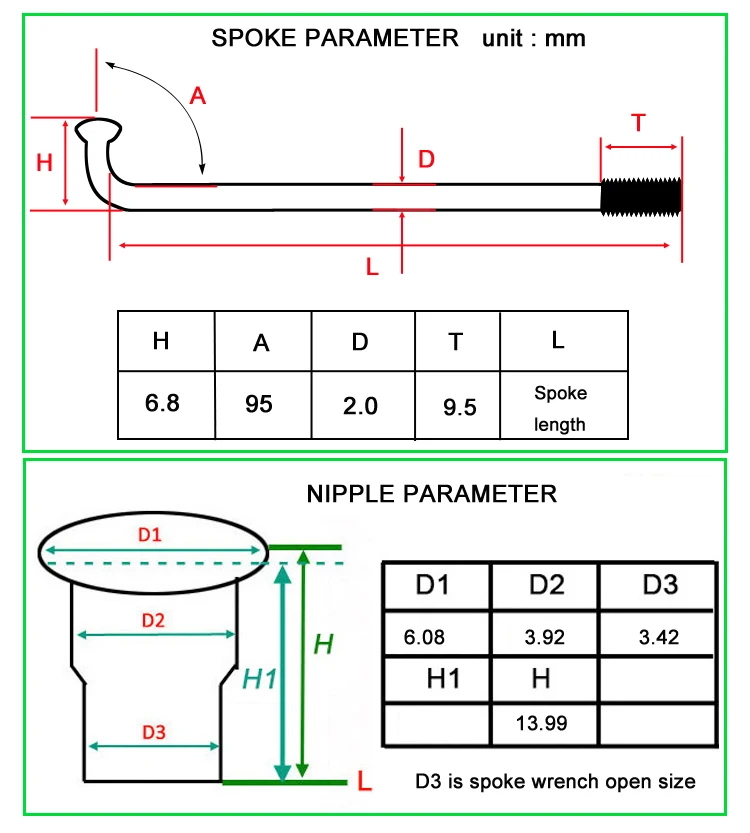 Description Picture 2 of item14G Diameter 2.0mm Cylinder Black Color J-bend Mountain Bike Spokes Cycling Road Bicycle Spokes For Bicycle Wheels With Nipples