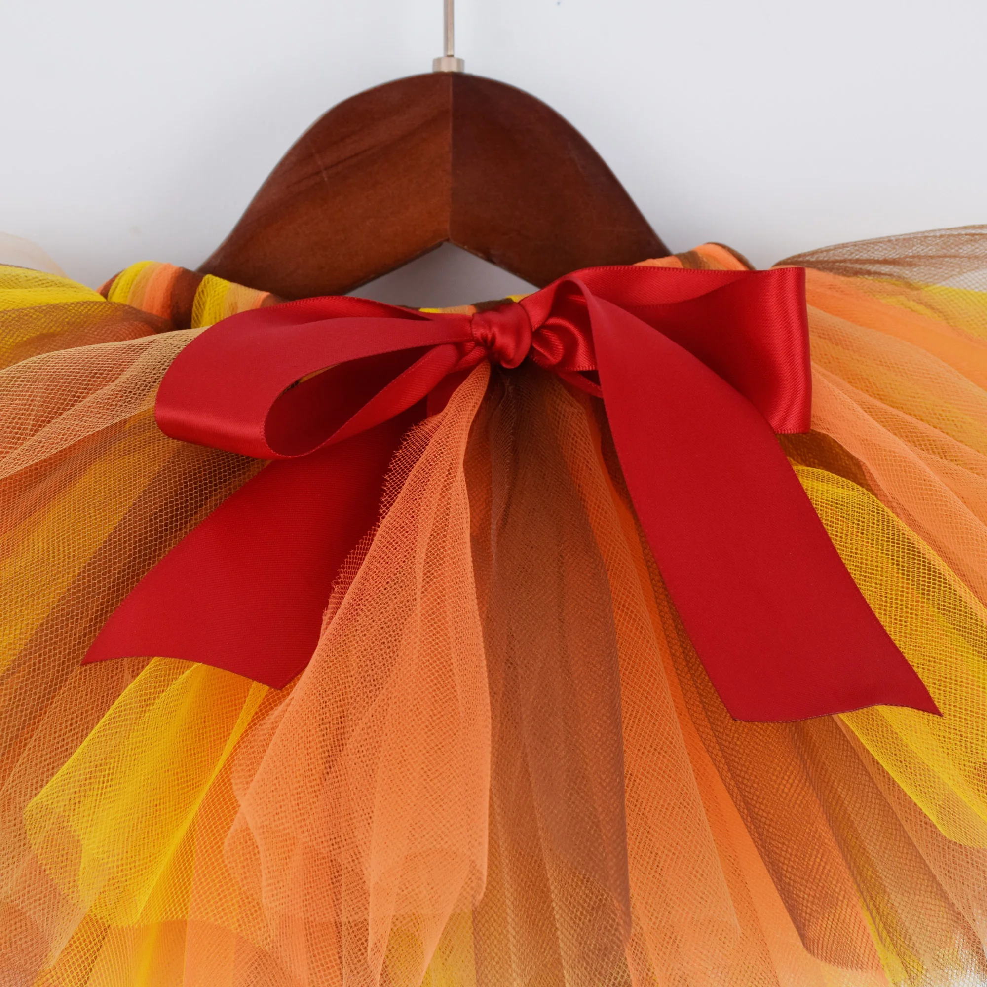 여자를위한 가을 푹신한 투투 스커트 생일 파티 스커트 댄스 학교 공연 어린이 사진 소품 Tulle Costume 0-12Y