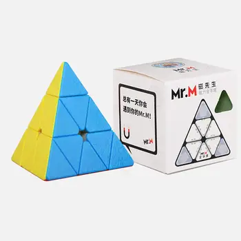 

Kuulee Children Pyramid Magic Cube Adult Transformed Puzzle Magnetic Anti-pop Design Racing Square Pyramid Magic Cube
