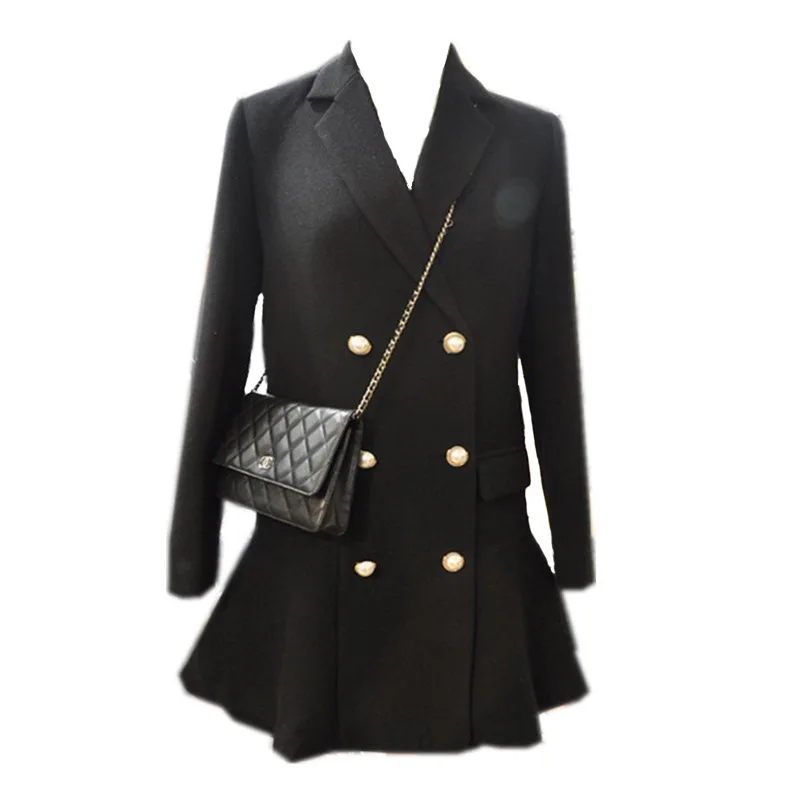 

Korean-style 2019 Spring Clothing New Style Korean-style Versitile Fashion Slimming Mid-length qun bai shi Small Suit Coat Women