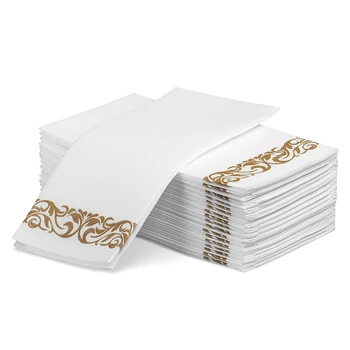 

50Pcs Table Napkin Paper Disposable Hand Towels Decorative Soft Absorbent Napkins For Kitchen Parties Weddings Dinners or Events