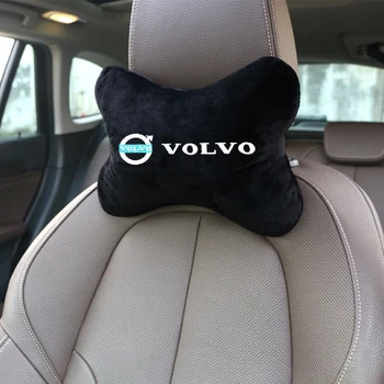 

Brand new arrival car neck pillows both side Cotton flannel single headrest fit for Volvo V40 V60 S60L S80 XC80 XC90