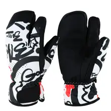 Лыжные перчатки для катания на снежной горной природе, мужские и женские перчатки для катания на лыжах, холодные водонепроницаемые мягкие теплые перчатки на весь палец