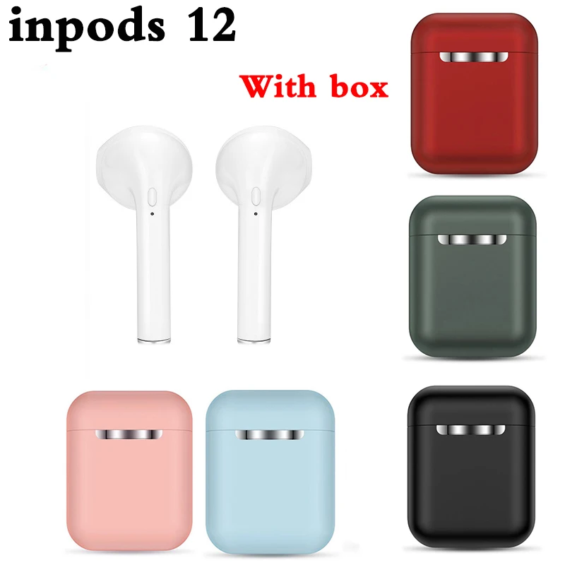 Беспроводная гарнитура inPods 12 TWS Touch Key Bluetooth 5 0 спортивные наушники стерео для IOS