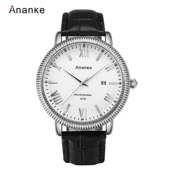 

Men Quartz Watch Top Brand Black Leather Strap Alloy Case Watch Business Male Quartz Watches Relogio Masculino
