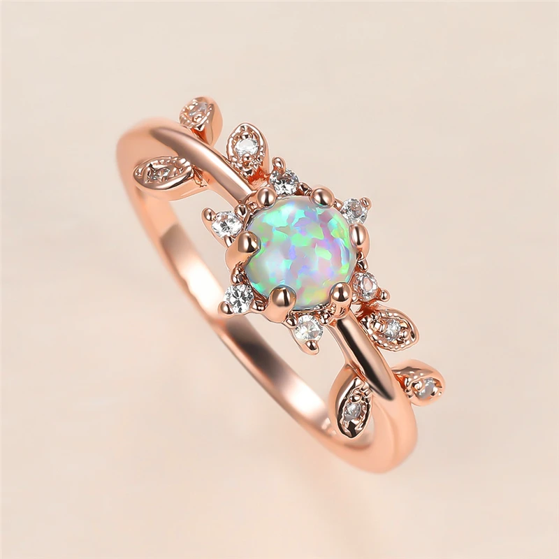 opal ring rose gold