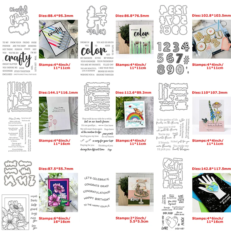 

Dies match Stamps Set Number English Words Sentiments Outline Flower Background Love Peace Earth DIY Scrapbooking Dies 2021 New