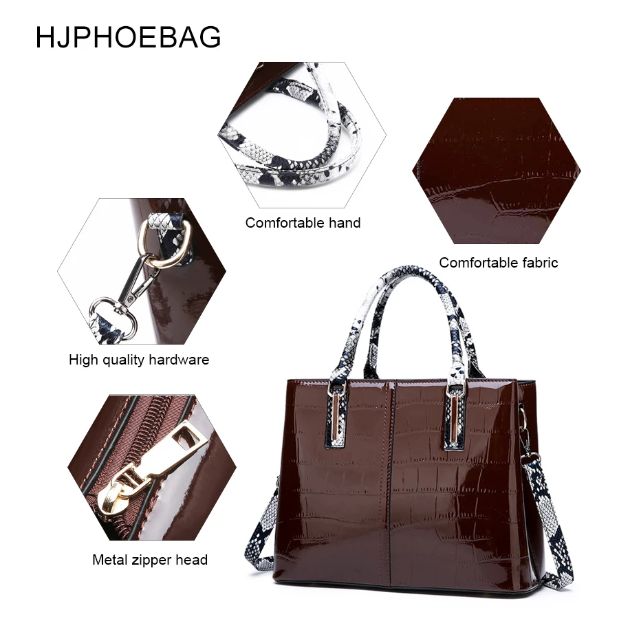 HJPHOEBAG женская сумка модная повседневная женская сумка из искусственной кожи роскошные дизайнерские сумки на плечо новые сумки для женщин большая емкость YC226