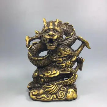 

Chinese Old Copper Collection Pure Copper Dragon