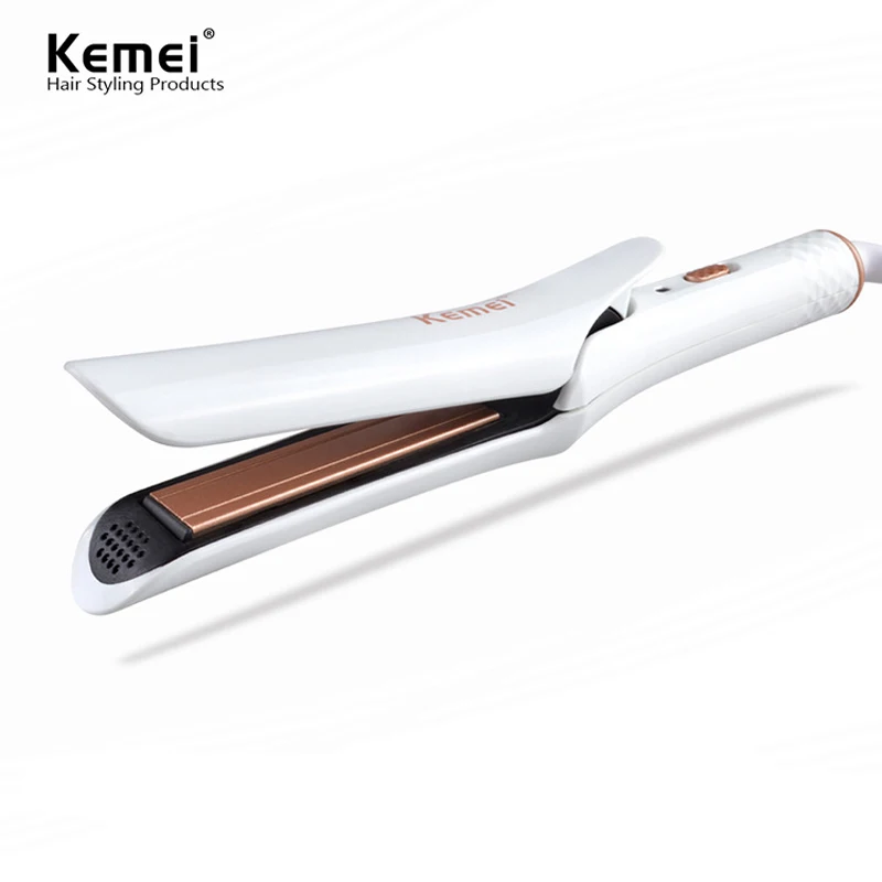 Kemei Электрический Выпрямитель для волос KM-390 Профессиональные керамические турмалиновые прямые палочки для укладки волос