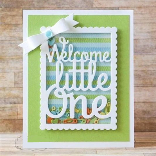 New 2020 Metal Cutting Dies and Scrapbooking For Paper Making Welcome Little One Embossing Hot Foil Plates Frame Card Craft | Дом и сад