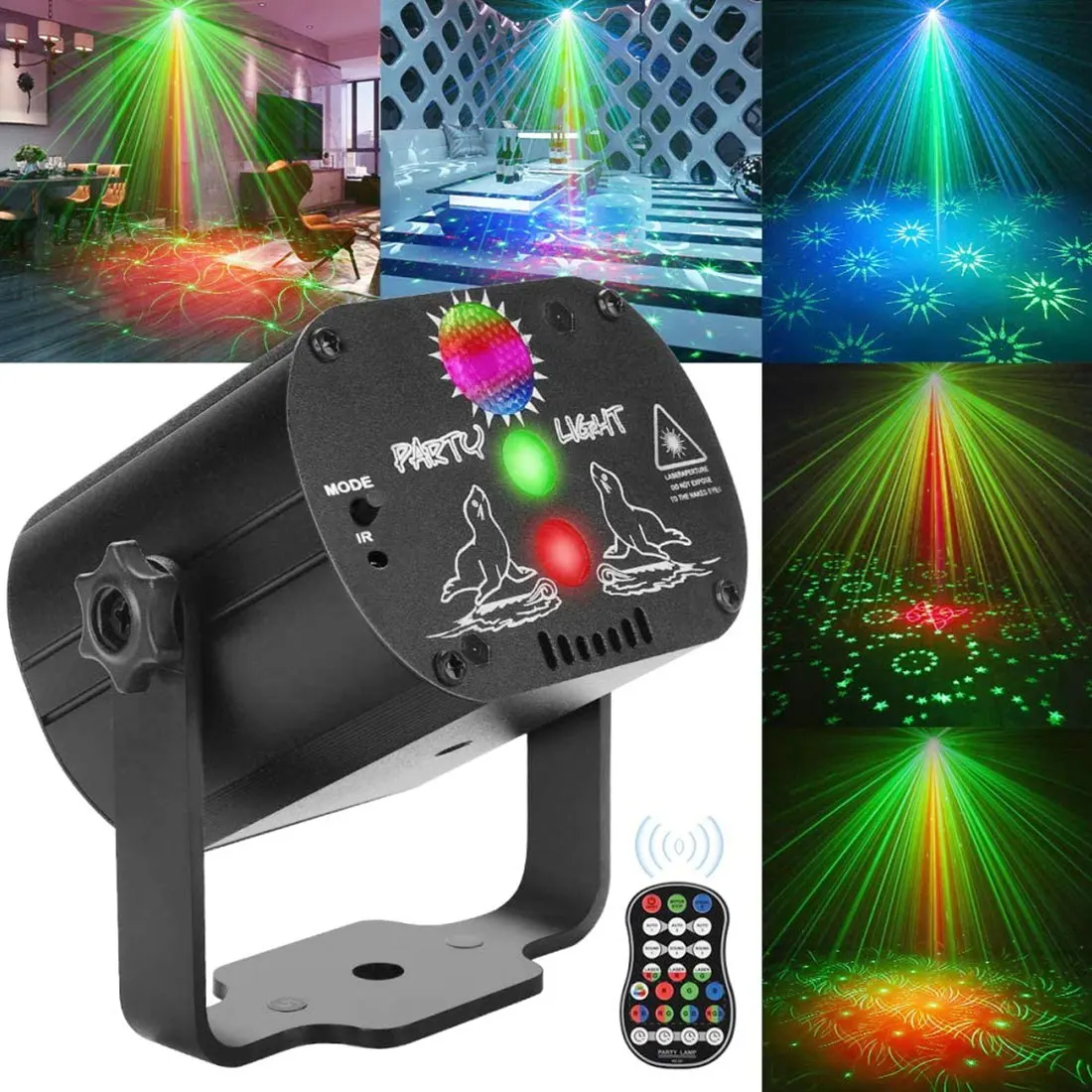 Mini RGB Portable Led Stage Laser Light DJ KTV Projector Disco Party USB Lamp 