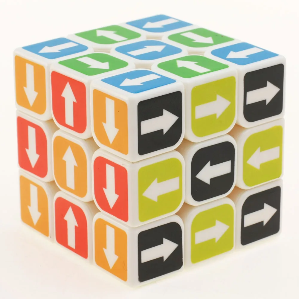 NEW ZCUBE 3X3X3 Magic Cube Arrow Sticker Frost Stickerless Puzzle 3 by 3 57mm Cube High-performance Game Puzzle Children's toys