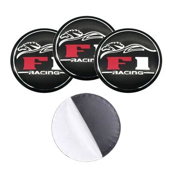 

4pcs 56mm Car Styling Tyre Steering Wheel Center Hub Cap F1 Racing Logo Emblem Badge Sticker Decoration for Seat Leon