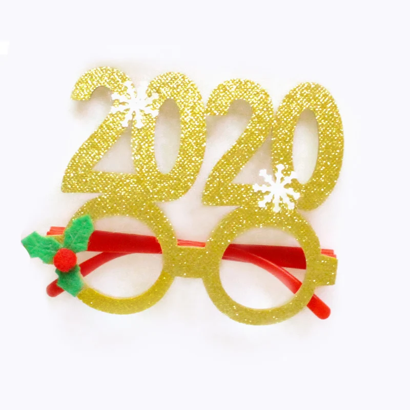1pcs gold glasses Воздушные шары из золотой фольги с новогодним праздником вечерние украшения рождественские украшения для дома Дерево Санта Клаус - Цвет: 1pcs gold glasses